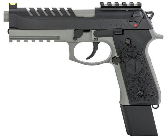 Vorsk Airsoft Tactical VM9 Gas Blowback Airsoft Pistol, Black/Grey