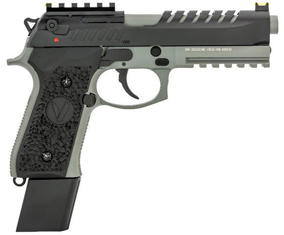 Vorsk Airsoft Tactical VM9 Gas Blowback Airsoft Pistol, Black/Grey