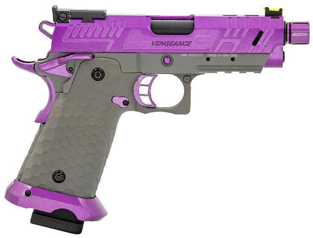 Vorsk CS Compact Vengeance 3.8 GBB Hi-Capa Airsoft Pistol, Purple/Grey