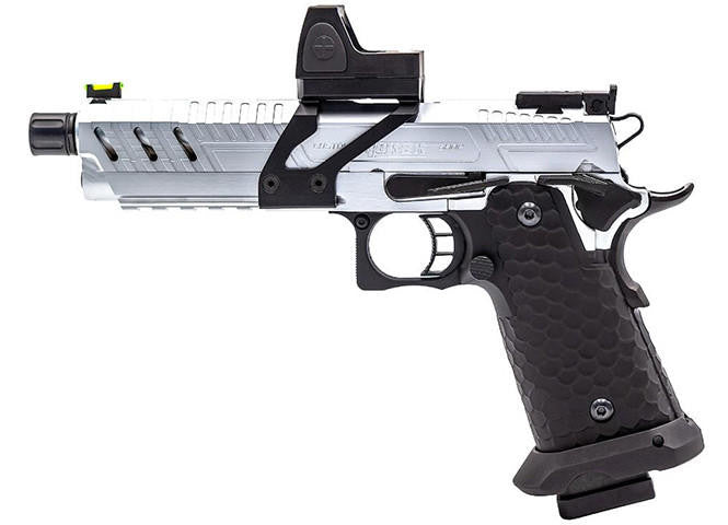 Vorsk CS Vengeance 5.1 Hi Capa Airsoft Pistol w/ Micro Red Dot, Silver/Black