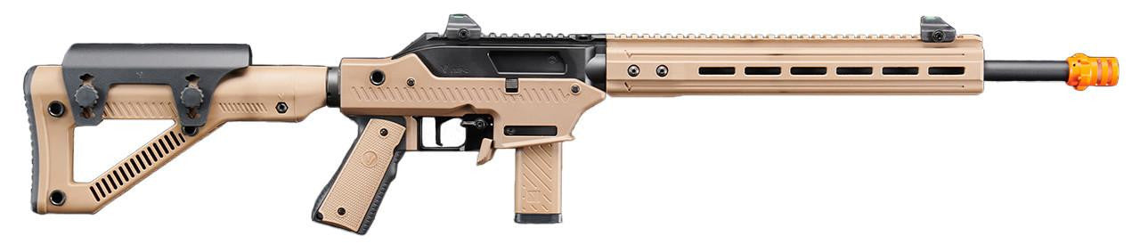 Vorsk VMP-2D Designated Marksmen Semi Auto GBB Airsoft Rifle, Black/Tan