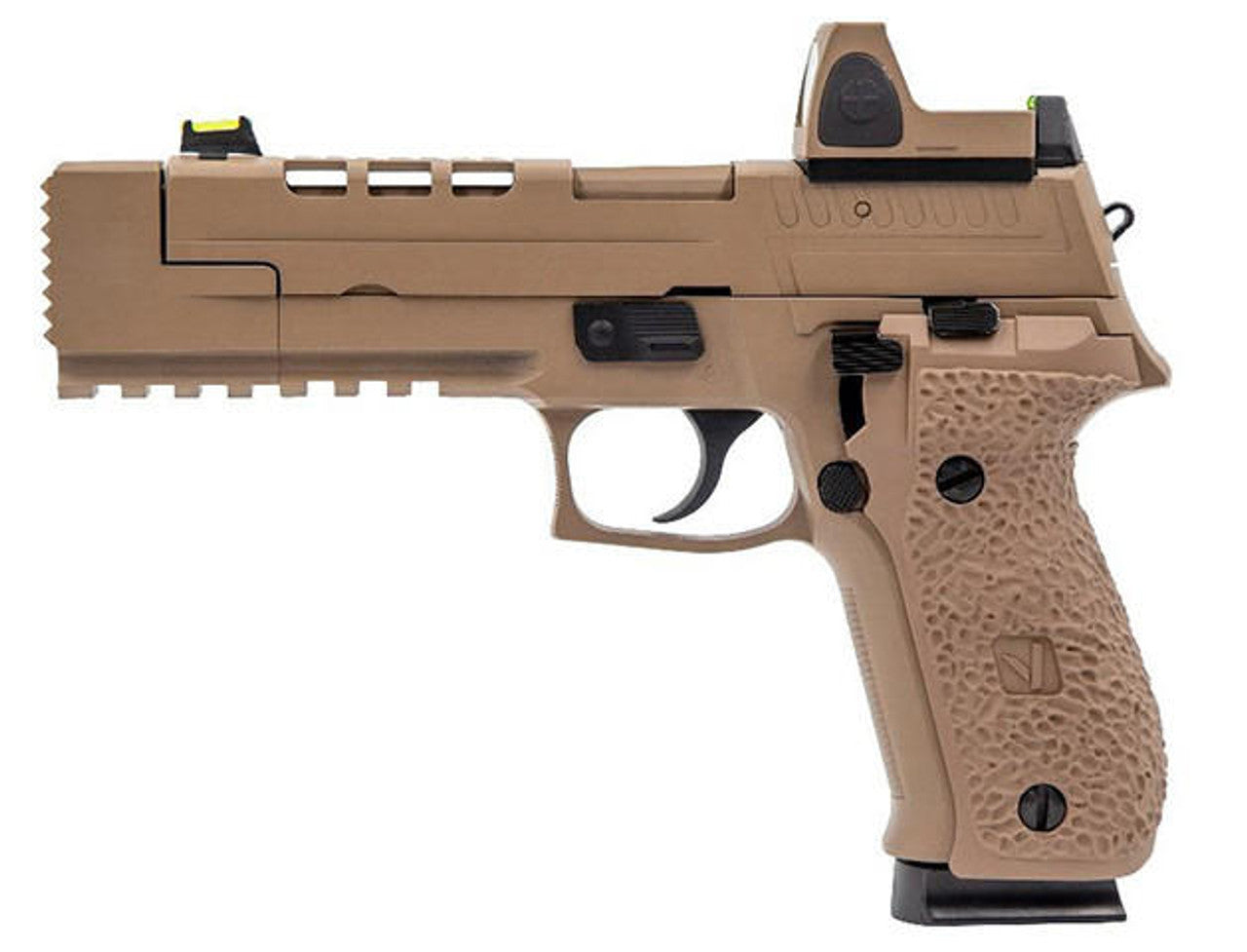Vorsk VP26X Gas Blowback Airsoft Pistol w/ Micro Red Dot, Tan