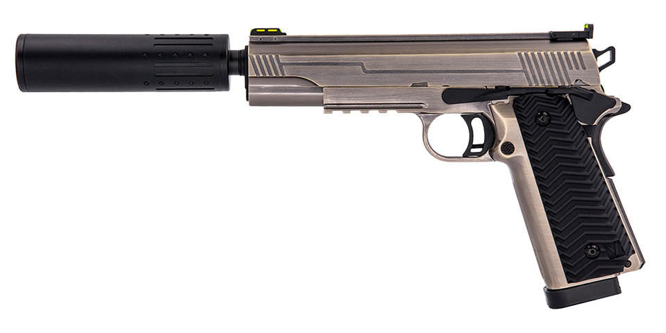 Vorsk VX-14 GBB Airsoft Pistol, Brushed Aluminum