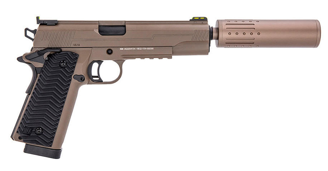 Vorsk VX-14 GBB Airsoft Pistol, Dark Earth