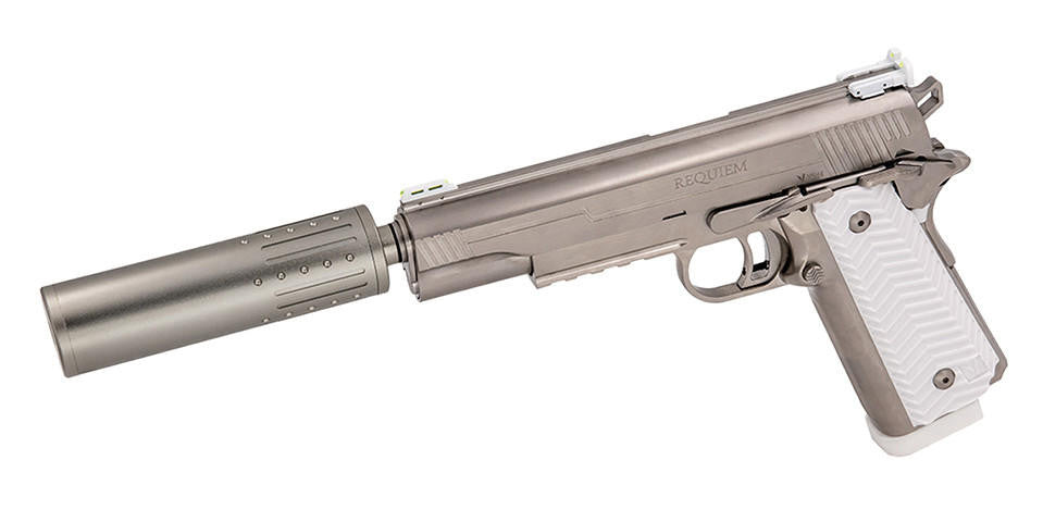 Vorsk VX-14 GBB Airsoft Pistol, Requiem Edition, Silver