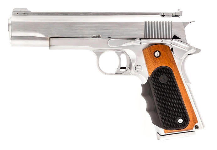 Vorsk VX-9 Agency Gas Blowback Airsoft Pistol, Chrome