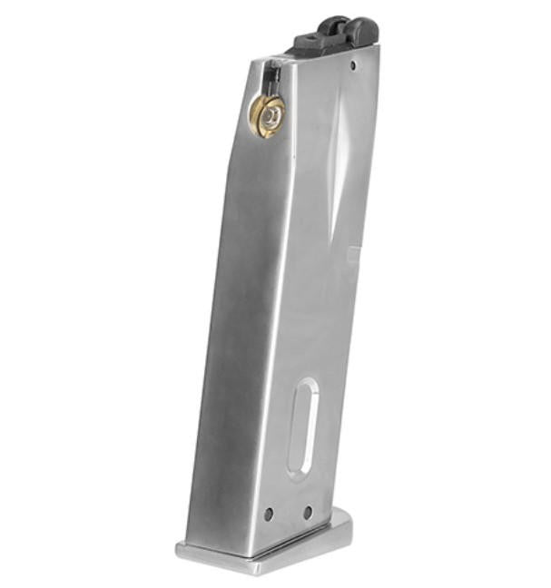 WE-Tech 25rd Gas Magazine for M92 SV Series GBB Pistols, Silver