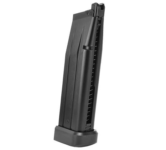 WE Tech 28 Round 3.8 Hi-Capa CO2 Airsoft Magazine, Black