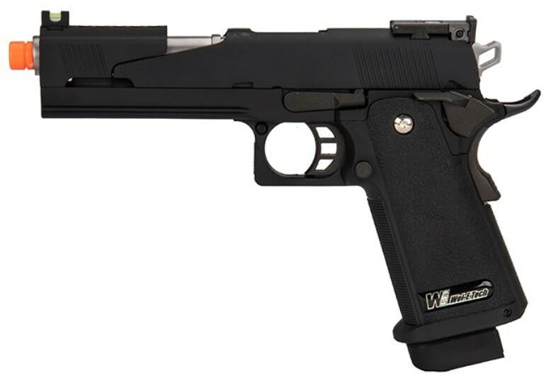 WE-Tech Black Dragon 5.1 Competition Series Hi-Capa Full Auto Gas Blowback Airsoft Pistol, Black