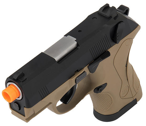 WE Tech Bulldog Compact Full Metal Gas Blowback Airsoft Pistol, Tan