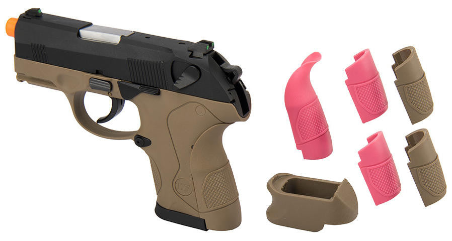 WE Tech Bulldog Compact Full Metal Gas Blowback Airsoft Pistol, Tan