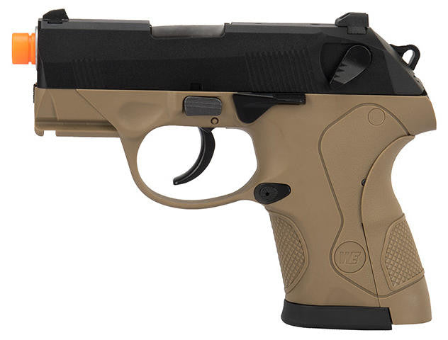 WE Tech Bulldog Compact Full Metal Gas Blowback Airsoft Pistol, Tan