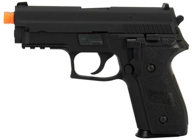 WE Tech F229R Series Gas Blowback Airsoft Pistol, Black