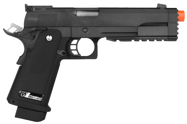 WE-Tech Full Metal Hi Capa 5.2 R Version GBB Airsoft Pistol, Black