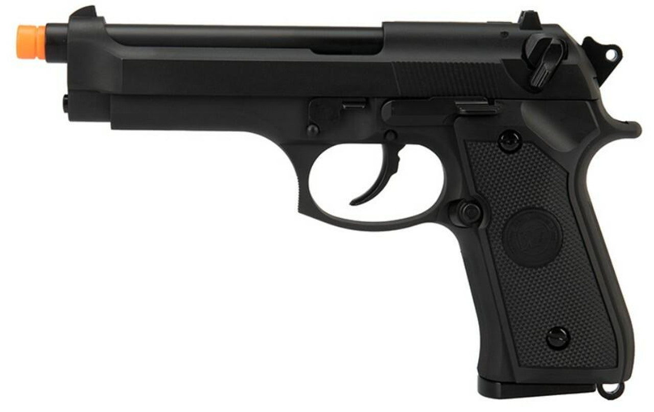 WE Tech Full Metal M9 Semi Automatic Gas Blowback Airsoft Pistol, Black
