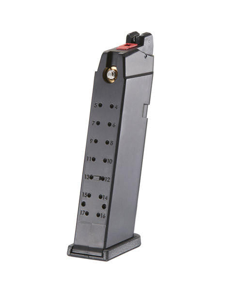 WE-Tech Galaxy MOS 25 Round Metal Green Gas Airsoft Magazine, Black