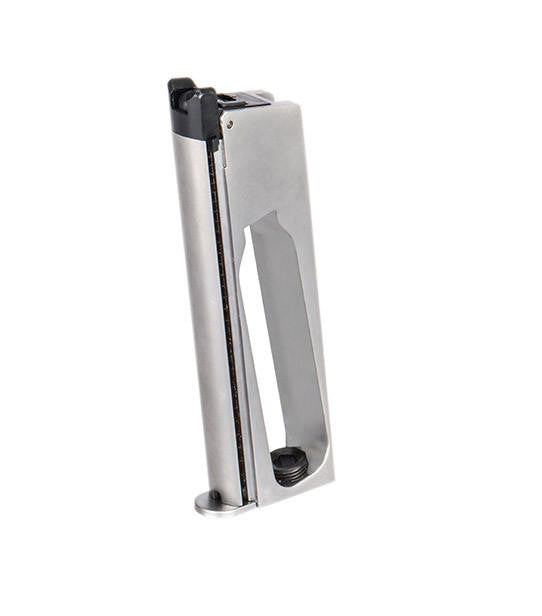 WE Tech Gen2 Full Metal 1911 CO2 16rd GBB Airsoft Pistol Magazine, Chrome