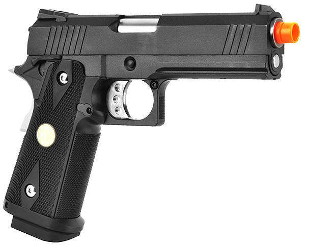 WE Tech Hi-Capa 4.3 Original M1911 Gas Blowback Airsoft Pistol, Black
