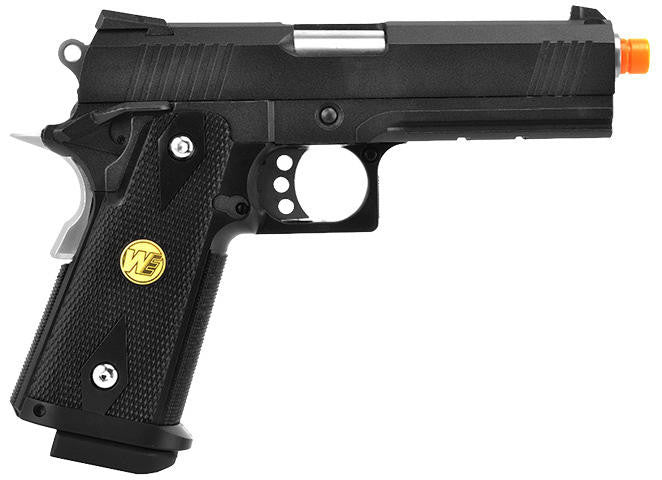 WE Tech Hi-Capa 4.3 Original M1911 Gas Blowback Airsoft Pistol, Black