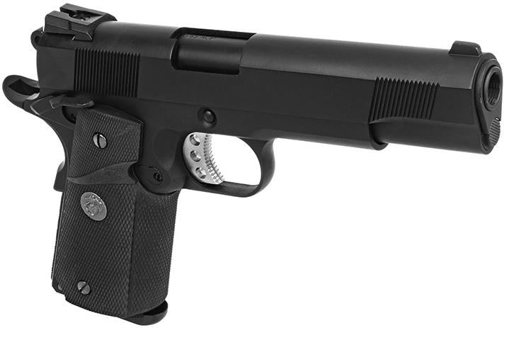 WE Tech M1911 MEU Tanio Koba Airsoft Gas Blowback Airsoft Pistol, Black