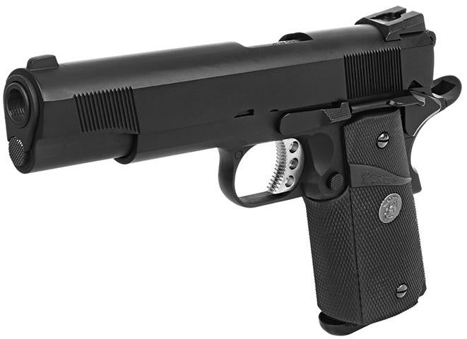WE Tech M1911 MEU Tanio Koba Airsoft Gas Blowback Airsoft Pistol, Black