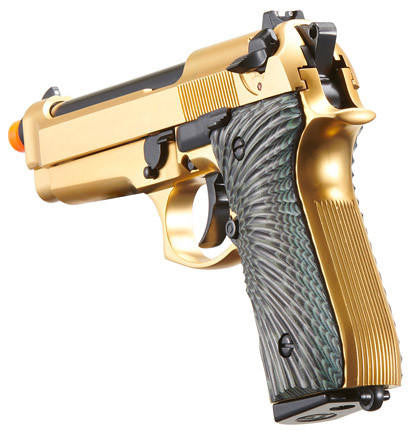 WE-Tech New System M92 Eagle Full Auto Gas Blowback Airsoft Pistol, Gold