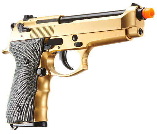 WE-Tech New System M92 Eagle Full Auto Gas Blowback Airsoft Pistol, Gold