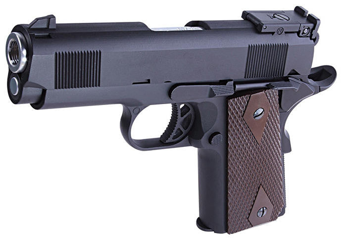 WE Tech Original 1911 B Ver. Gas Blowback Airsoft Pistol, Black