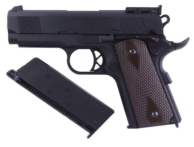 WE Tech Original 1911 B Ver. Gas Blowback Airsoft Pistol, Black