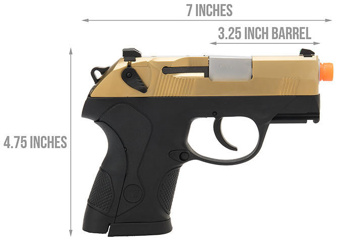 WE Tech Small Dog Full Metal Gas Blowback Airsoft Pistol, Titanium Gold