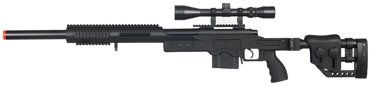 Well MB4410BA Bolt Action Airsoft Sniper Rifle w/ Scope, Black