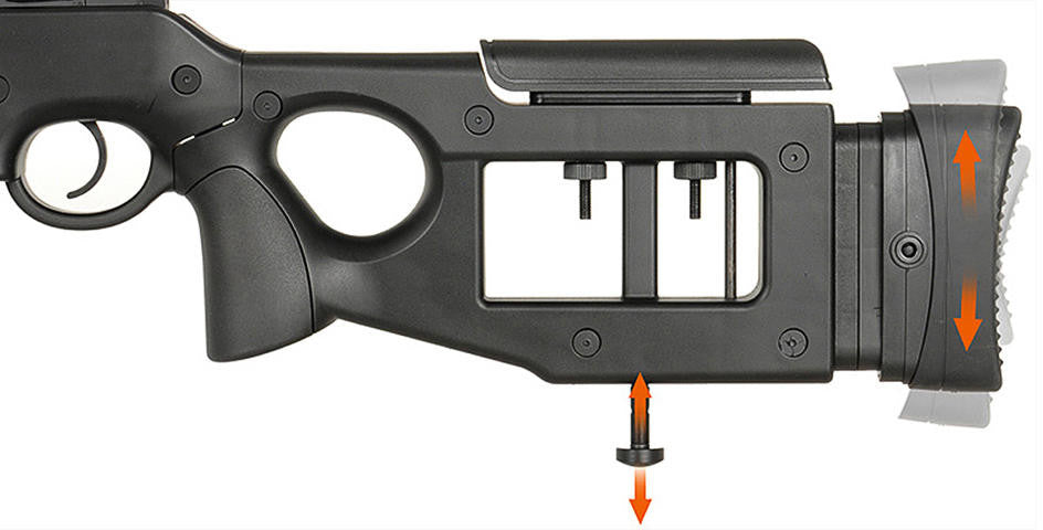 Well MB4420 Bolt Action Airsoft Sniper Rifle, Black