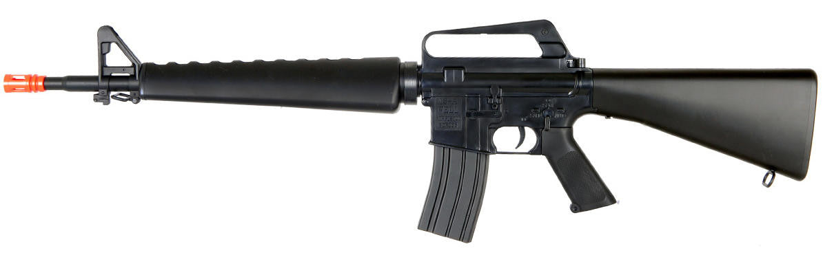WellFire M16A1 Tactical Carbine Spring Airsoft Rifle, Black