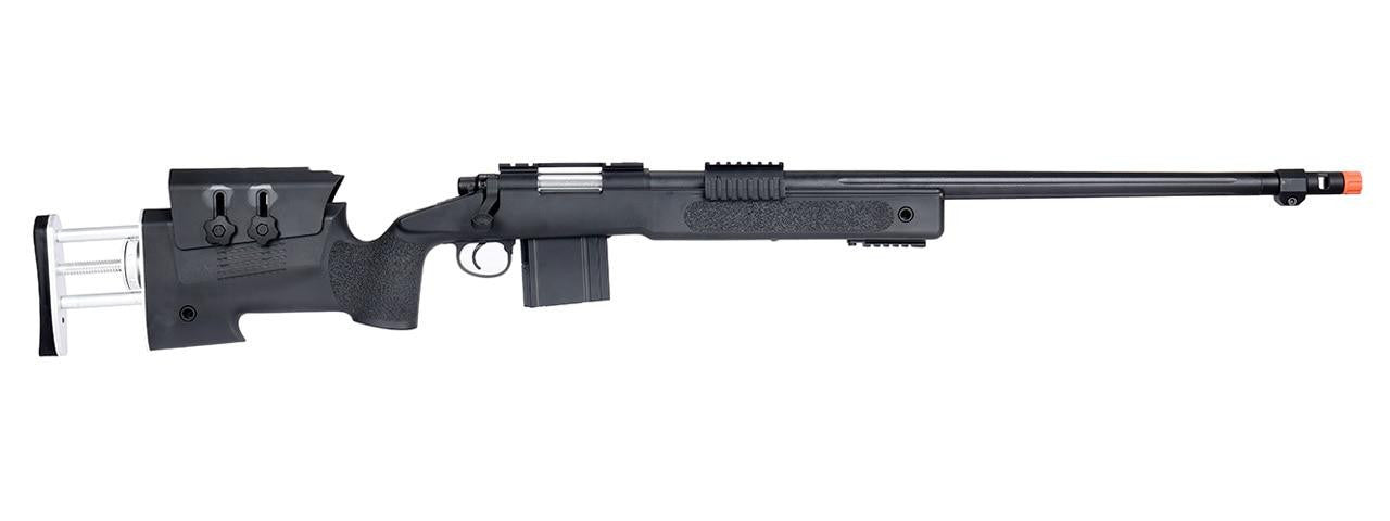 WellFire MB4417 M40A3 Bolt Action Airsoft Sniper Rifle, Black