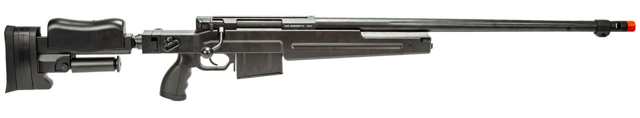 WellFire MBG86B Bolt Action Gas Powered Airsoft Sniper Rifle, Black