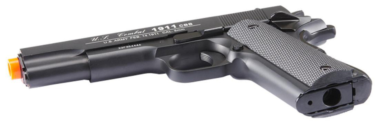 WinGun Full Metal Sport 613 1911 CO2 Half Blowback Airsoft Pistol, Black