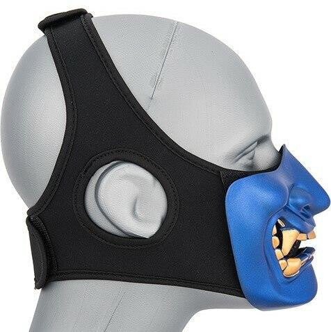 Yokai Ogre Padded Polymer Lower Face Mask, Blue