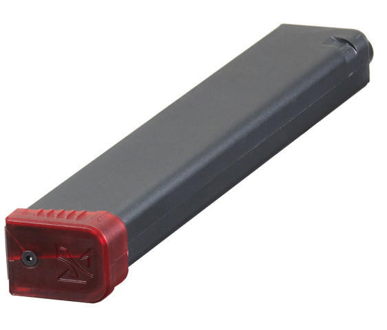 Zion Arms PW9 120 Round 9mm Style Mid-Capacity Magazine, Black/Red