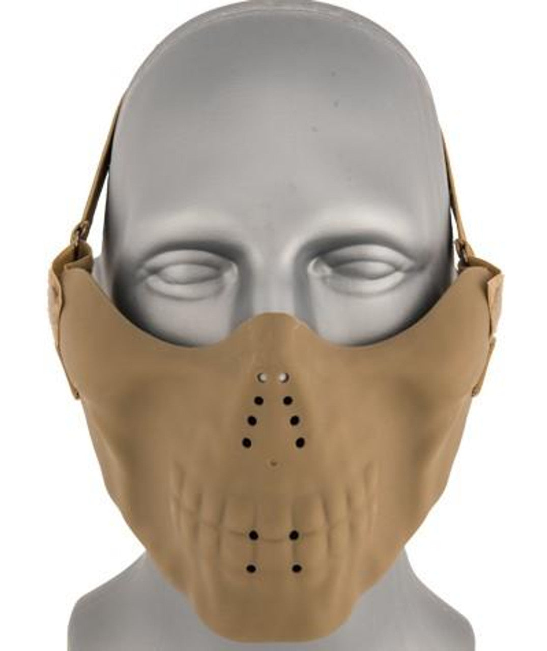 AMA Tactical Skull Half-Face Mask Tan