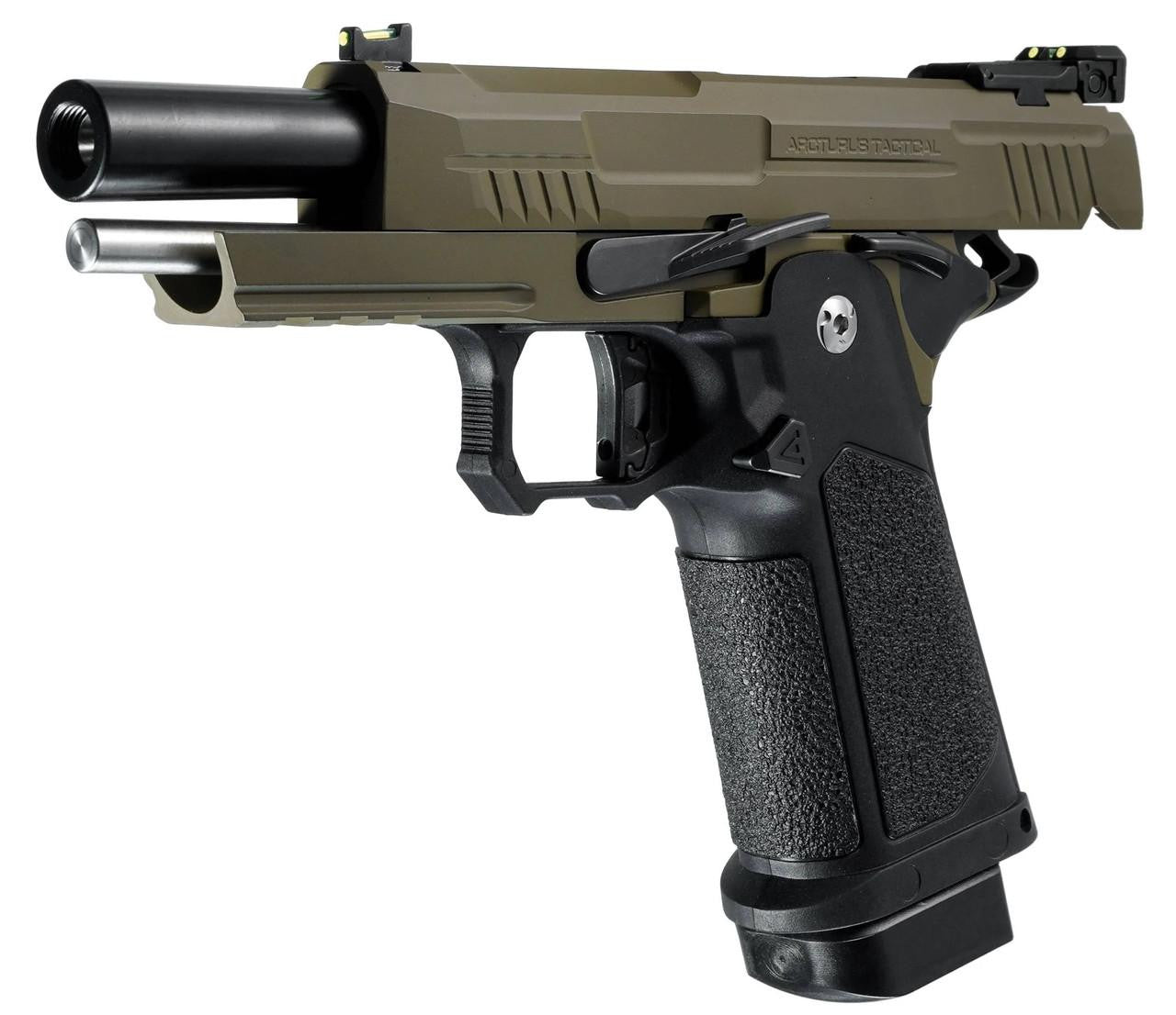 ARCTURUS Vanguard 4.3" Hi-Capa GBB Airsoft Pistol, Black/Tan