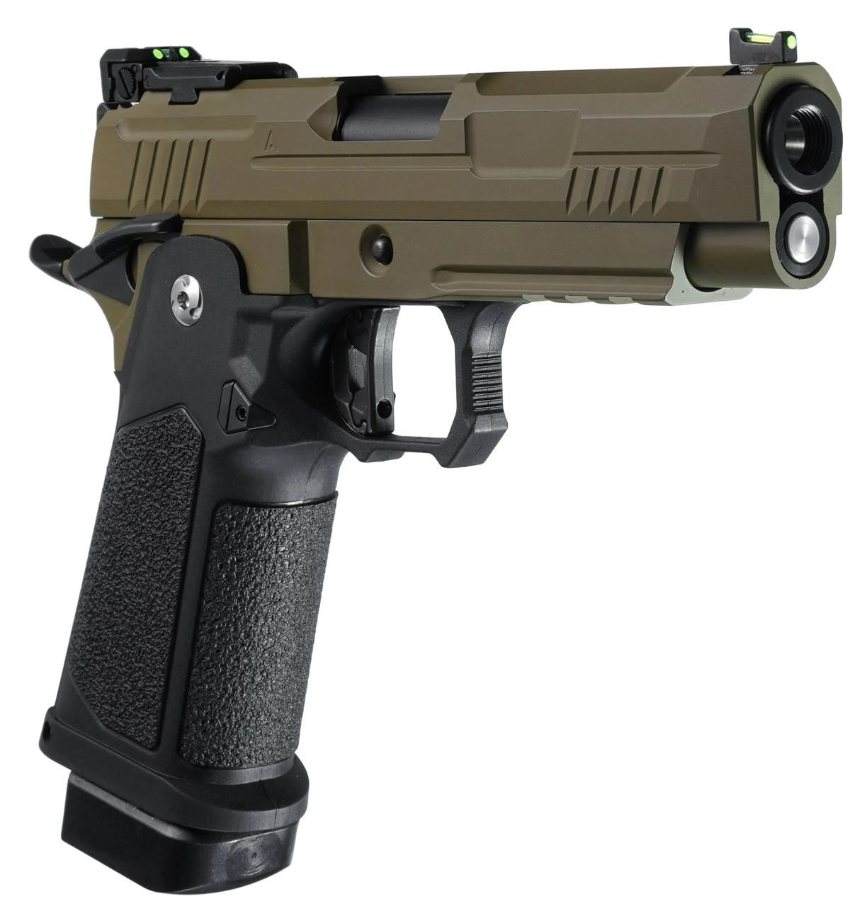 ARCTURUS Vanguard 4.3" Hi-Capa GBB Airsoft Pistol, Black/Tan