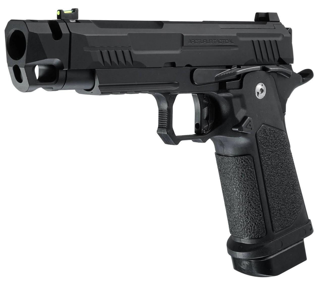 ARCTURUS Vanguard 4.3" Hi-Capa GBB Airsoft Pistol w/ Optics Ready Slide & Compensator, Black