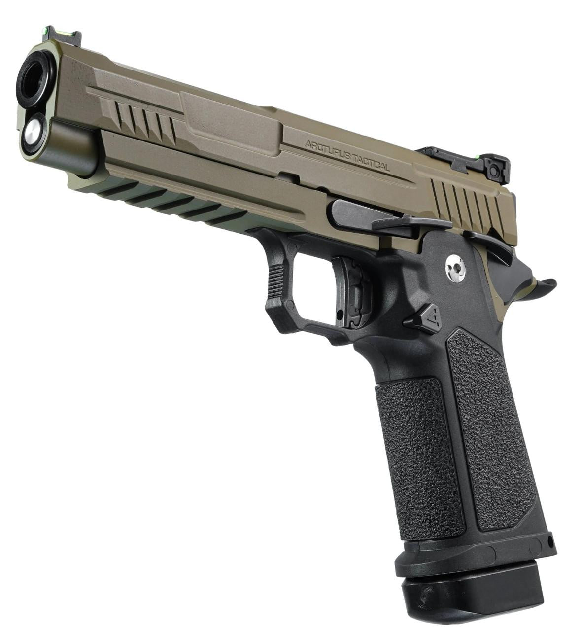 ARCTURUS Vanguard 5" Hi-Capa GBB Airsoft Pistol, Black/Tan