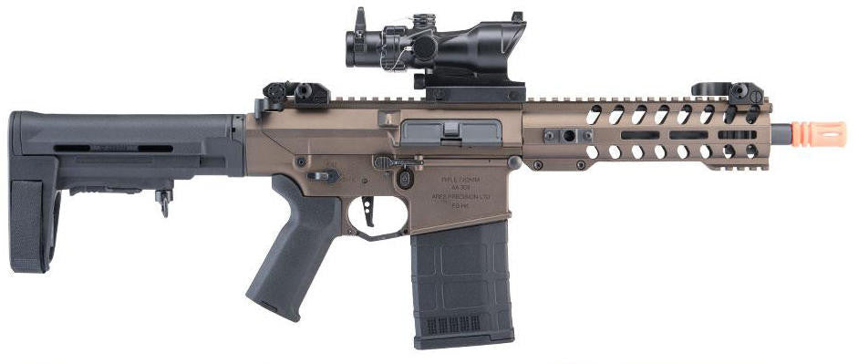 ARES 308S Airsoft AEG Rifle, Tan/Black