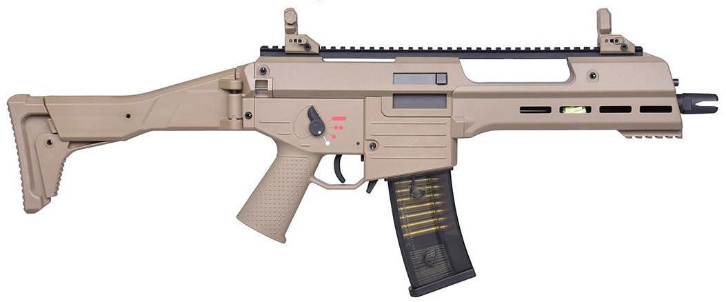 ARES GSG Tactical G14 Carbine Electric Blowback Airsoft AEG Rifle, Dark Earth