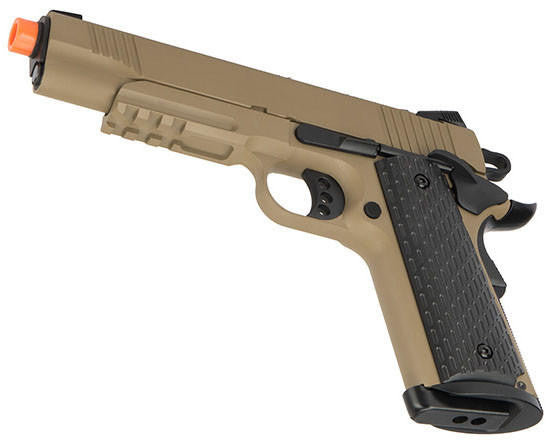Army Armament Full Metal R28 1911 Desert Warrior GBB Airsoft Pistol, Tan