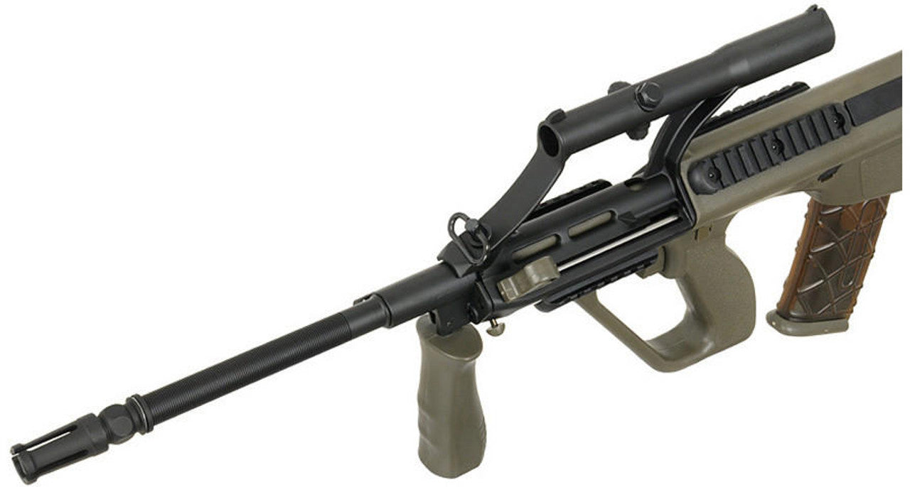 Army Armament Polymer AUG AEG Airsoft Rifle w/ Scope OD Green