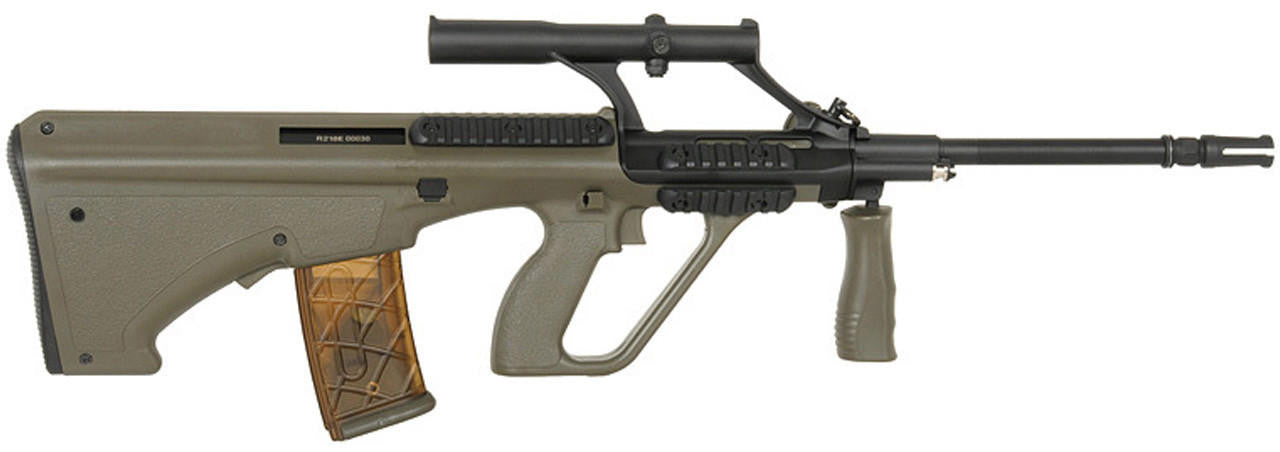 Army Armament Polymer AUG AEG Airsoft Rifle w/ Scope OD Green