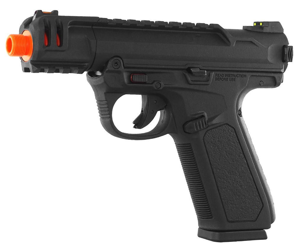 ASG Action Army AAP-01C Green Gas Blowback Airsoft Pistol, Black