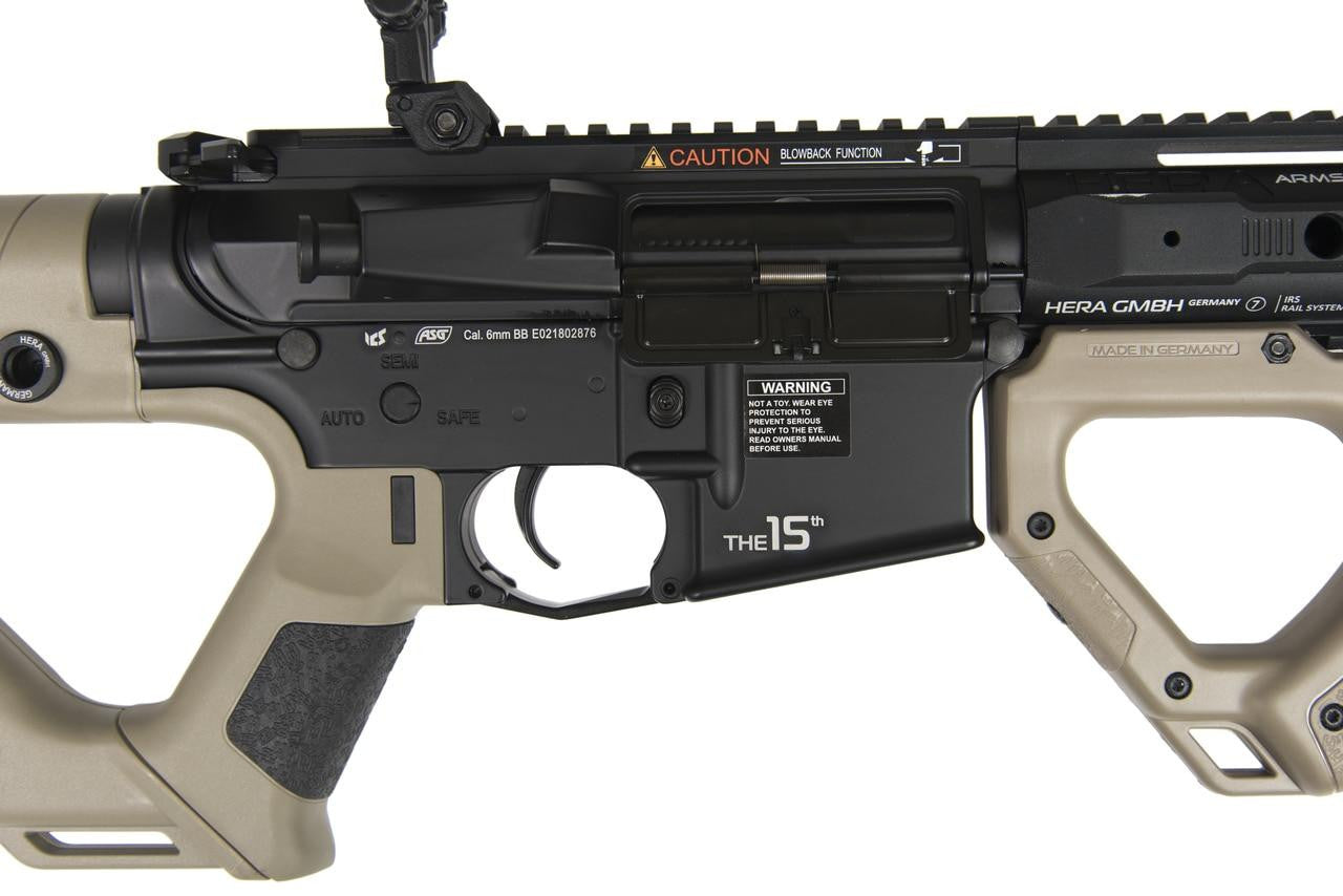 ASG HERA ARMS CQR SSS Airsoft Rifle w/ Programmable MOSFET, Tan